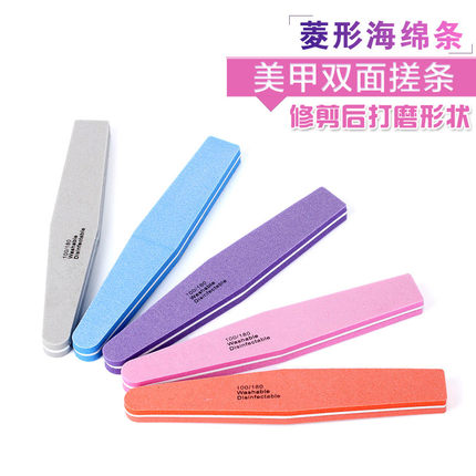 美甲工具海绵挫条指甲粗磨砂条修甲形芭比蔻丹QQ甲打磨美甲用品
