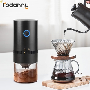 Electric Coffee Grinder Automatic Beans Mill Portabl咖啡研磨