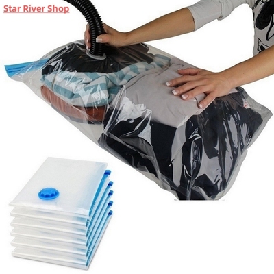 Convenient Vacuum Bag Storage Home Organizer Transparent Clo