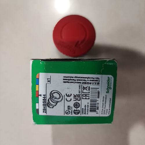 议价急停按钮开关蘑菇头ZB4BS844红色，