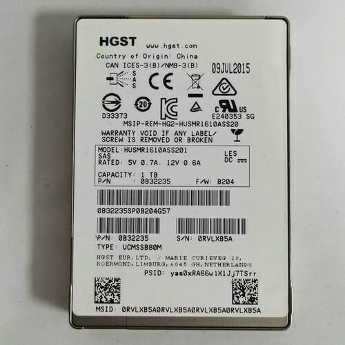 议价日立/HGST 1TB SAS 2.5寸 HUSMR1610