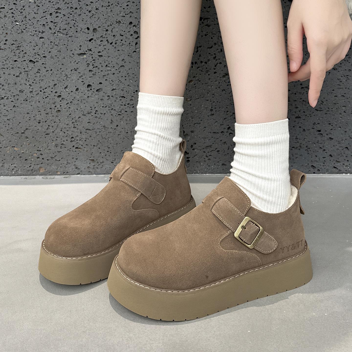 冬季加绒全包勃肯鞋女款2025新款