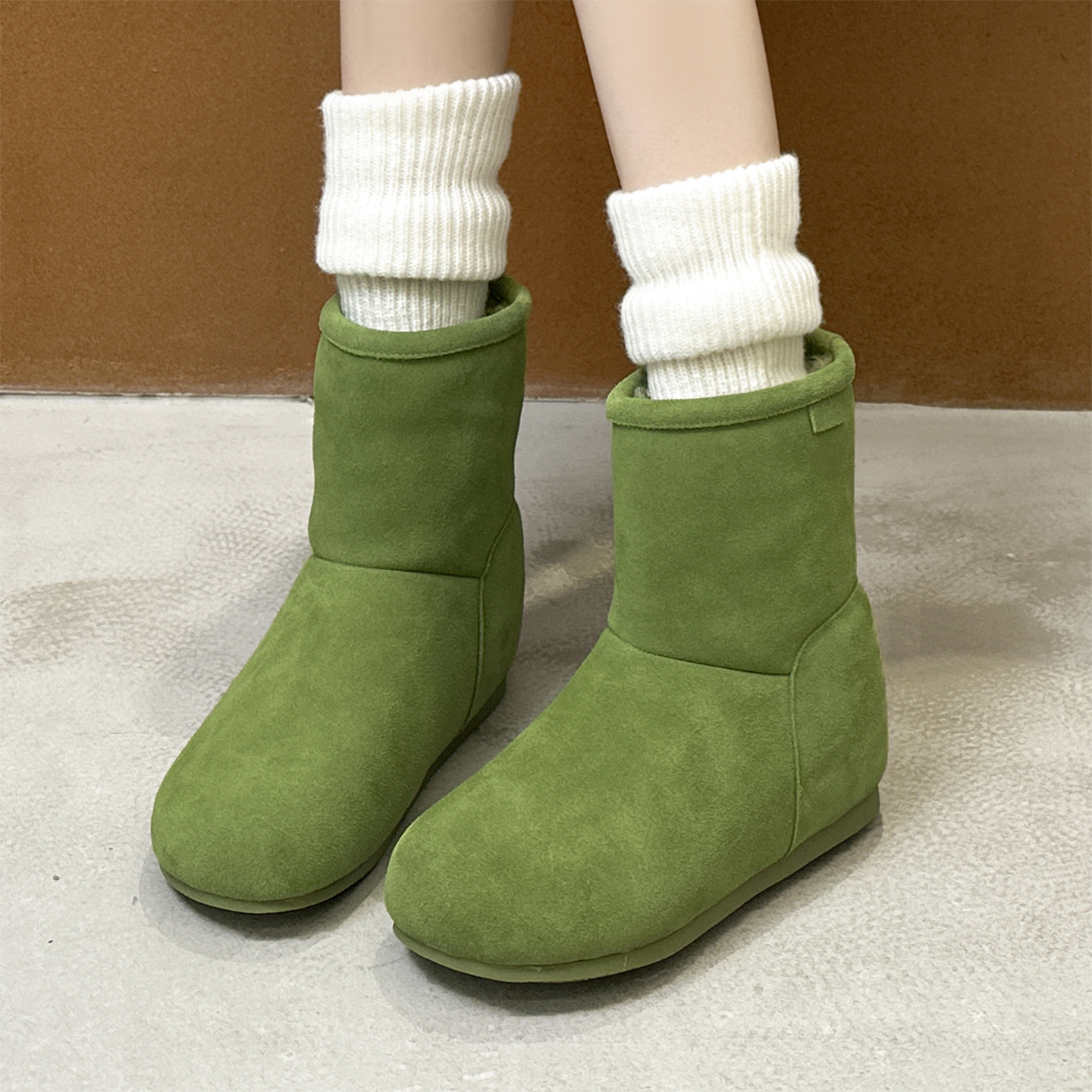 超火内增高大头雪地靴女2025新款