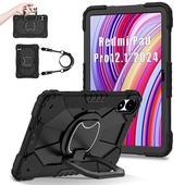 Pro保护壳防摔红米平板电脑Pad2Pro12.1英寸全包边软套硅胶旋转手环提支架挂肩绳 Pad 适用2025新款 小米Redmi