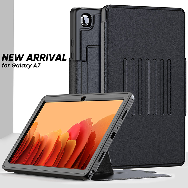 适用三星Galaxy Tab A7平板电脑10.4英寸SM-T500保护套T505C全包边软壳硅胶防摔翻盖休眠皮套多功能折叠支架