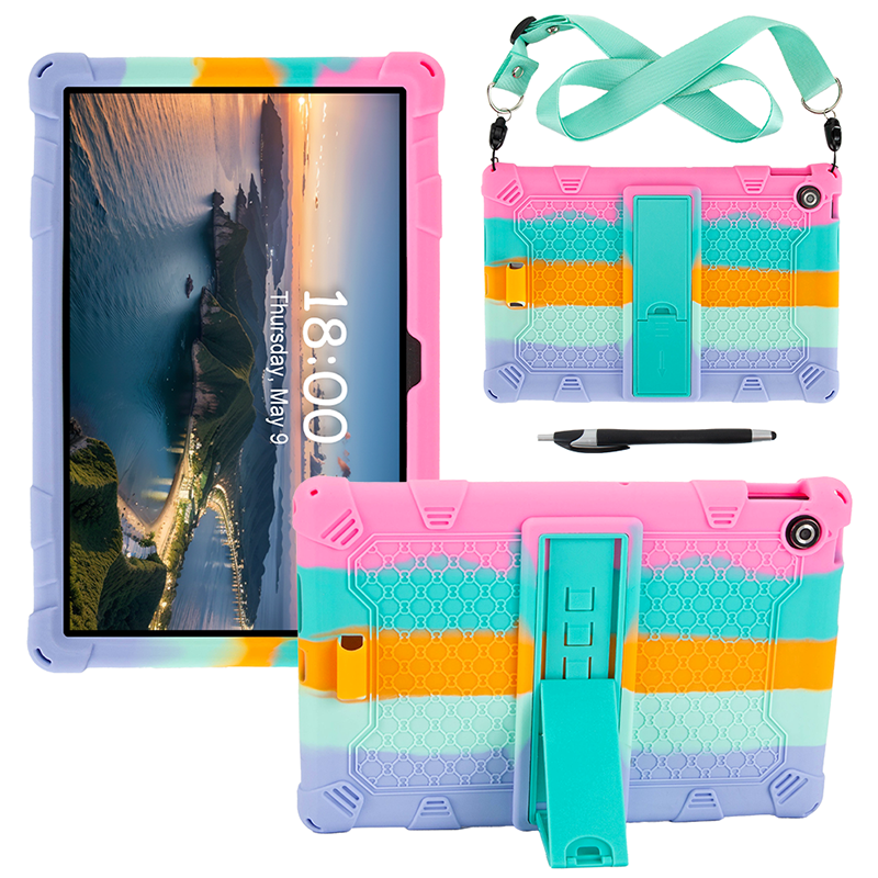 适用2025联想平板S10保护套防摔Lenovo Tab10.1英寸全包边软壳TB-311FU/XU昭阳K10C硅胶TBF1支架挂肩绳