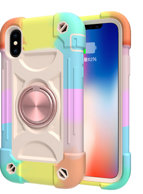 适用苹果XR手机壳iPhone X17新款360支点隐形支架14pro防摔15硅胶12mini13磁吸16/7/8Plus保护套男11/XS/Max