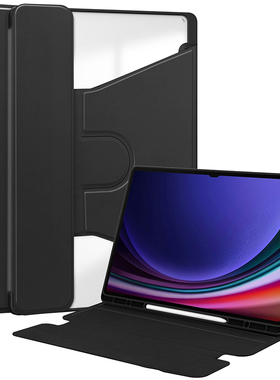 适用2024三星Galaxy Tab S10Ultra保护套带笔槽SM-X920平板电脑14.6英寸X926休眠皮套全包边软壳防摔旋转支架