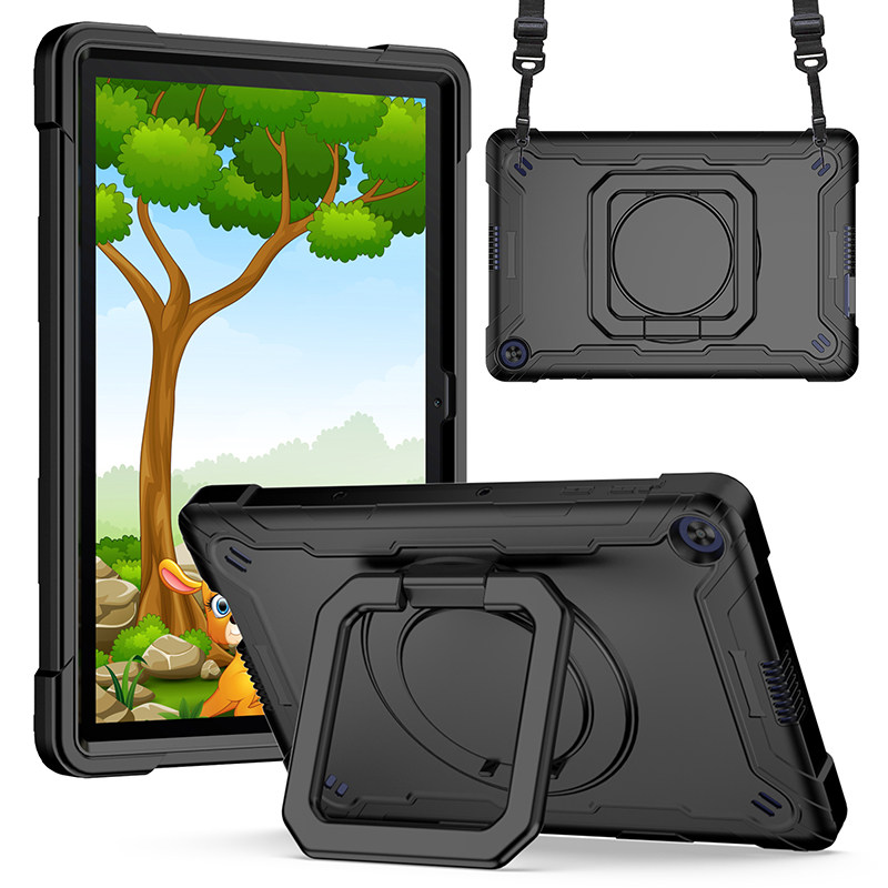 适用于华为畅享平板2保护套AGS3-W00E/D全包边软壳硅胶防摔AL00/W09平板10.1寸T10S横竖支架手环手持带挂肩绳
