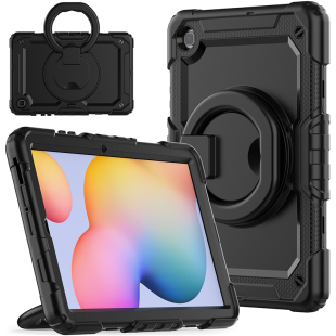 适用2024三星Tab S6Lite保护套防摔平板电脑10.4寸SM-P610/P615C全包边软壳硅胶P613/619支架旋转620手环625