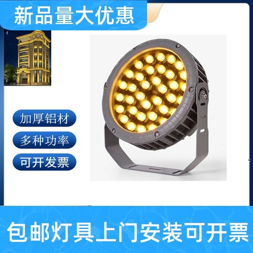 户外射灯插地灯照树18W投光灯园林亮化楼宇36W七彩RGB鸟巢投工厂