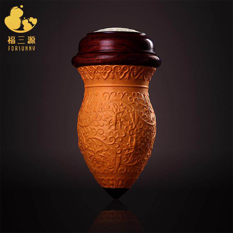 高端螽斯葫芦罐精品过冬叫罐养螽斯的葫芦文玩鸡心带口盖蒙芯铜新