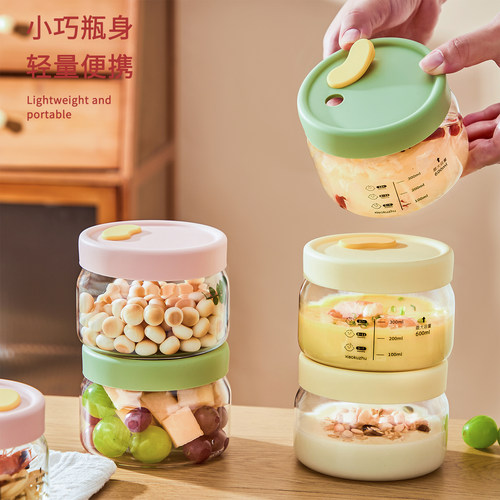 玻璃饭盒可微波炉加热带盖保鲜盒