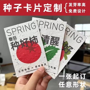 抽奖券定制种子纸种植门票入场票演唱会票门发芽体验卡婚礼抽奖券吊牌明信片定制可降解生态环保材料