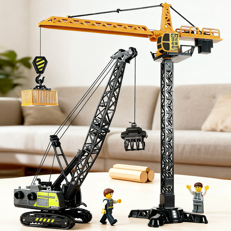 吊车玩具车儿童男孩2025新款3到6岁塔吊玩具抓木吊车起重机工程车,玩具/童车/益智/积木/模型,惯性/回力/滑行玩具,淘宝优惠券,粉丝福利购,淘宝优惠卷