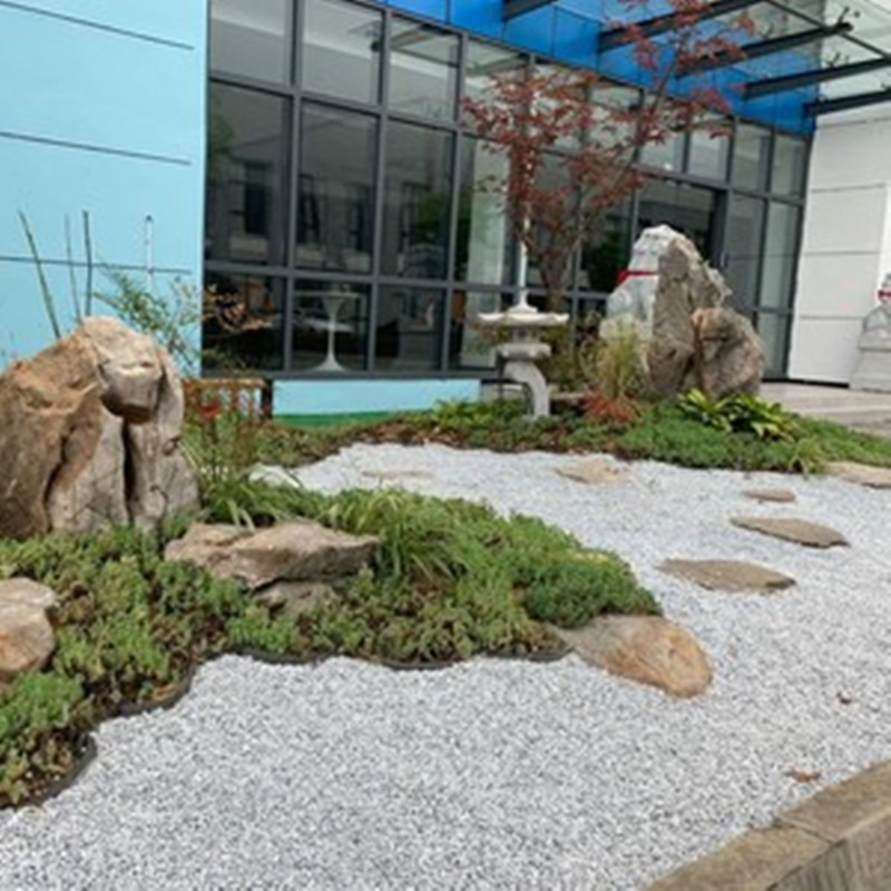 优选水洗石浅灰色洗米石日式枯山B水石子庭院装饰园林灰色砾石石.