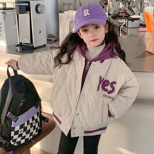 女童外套冬装棉衣2025新款儿童洋气秋冬加绒加厚冬季棉服上衣