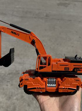 70690惯性变形34厘米重型挖掘破拆挖土机抓木抓石仿真工程车玩具