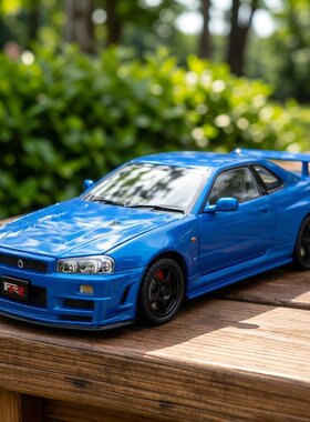 1:24大号合金仿真日产尼桑GTRR34超跑男孩声光玩具车东瀛战神赛车