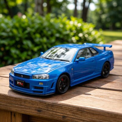 1:24大号合金仿真日产尼桑GTRR34超跑男孩声光玩具车东瀛战神赛车