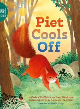 皮特冷静下来 Rachel Qiuqi Piet Cools Off 英文原版 儿童绘本故事书 介绍动物降温的方式 森林温度调节 精装书 又日新