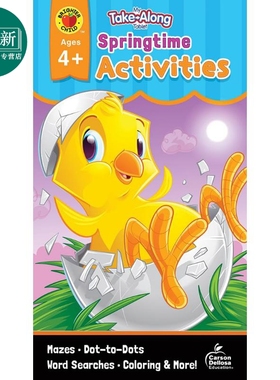 随身携带活动册 春日活动 4-5岁My Take-Along Tablet Springtime Activities Ages 4 - 5 Activity Pad 英文原版 又日新
