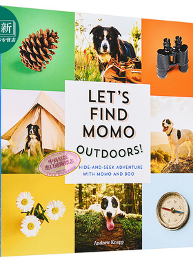 Lets Find Momo Outdoors寻找莫莫2 让我们找到户外的Momo 英文原版纸板书A Hide-and-Seek Adventure with Momo 又日新