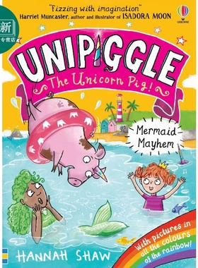 独角猪 美人鱼的国度Unipiggle Mermaid Mayhem英文原版 儿童绘本故事 幽默笑话故事书图画图像小说 进口儿童读物 又日新