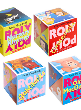 Roly Poly Pop-up 学乐神奇翻转书4册 低幼韵律启蒙益智游戏书立体书亲子互动 Scholastic 纸板书 英文原版 0-3岁