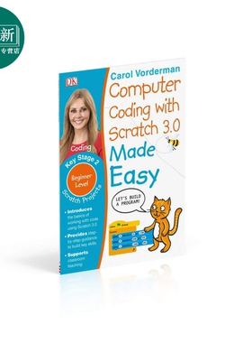 Computer Coding with Scratch 3.0 Made Easy DK 轻松学编程 编写游戏项目 儿童计算机语言 代码教程 英文原版