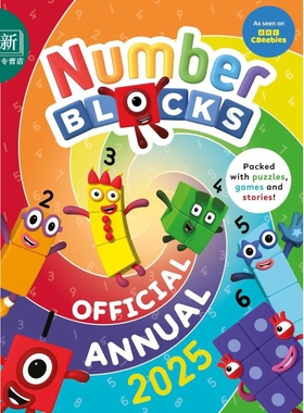 预售 数字积木字母积木年鉴手册6（2025）Numberblocks Annual 2025 英文原版进口 儿童早教认知游戏书 启蒙图画书3岁+ 又日新