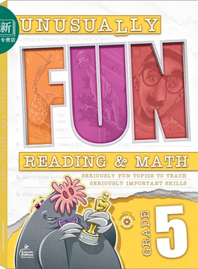 Carson Dellosa Unusually Fun 5th Grade Math and Reading Workbooks 趣味十足的数学和英语阅读练习册 5年级 又日新
