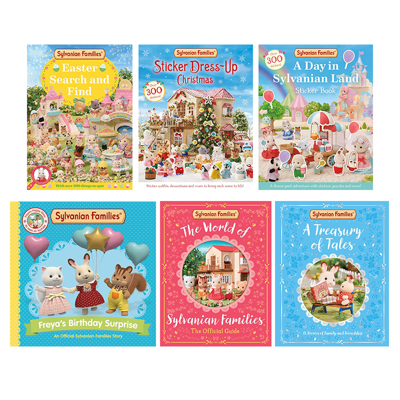 Sylvanian Families英文原版森贝儿家族主题图书合集 小鼻噶 小鼻嘠 故事绘本活动书贴纸书找找书儿童卡通动画巧克力兔Freya贵宾犬
