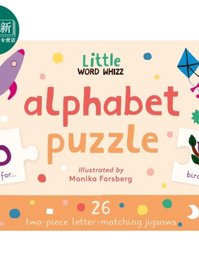 26个迷你字母拼图 Alphabet Puzzle 26 mini letter-matching puzzles 英文原版 儿童玩具书 字母识别 进口童书 又日新