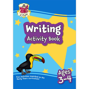 英国原版CGP教辅 3-4岁新版写作活动书 学龄前练习家庭学习 New Writing Activity Book for Ages 3-4 preschool 又日新