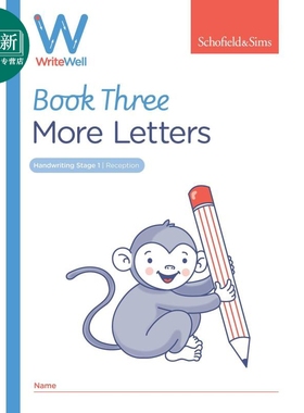 英国S&S教辅 WriteWell 3: More Letters  书写训练 3: 更多字母 4-5岁 英文原版 英语字母书写练习 又日新