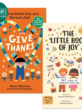 正向治愈亲子活动绘本2册套装 365 Ways to Celebrate Every Day Give Thanks 性格品德培育 英文原版 进口图书 又日新