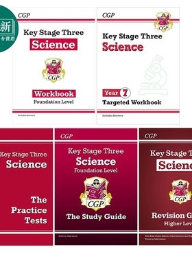 英国原版CGP教辅 KS3 Year 7-9 Science 科学练习册/10分钟周周练/复习指南/模拟测试/复习题卡 Targeted Workbook 又日新