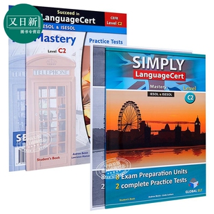 【两册套装】SIMPLY Succeed in LanguageCert CEFR C2 Practice Tests 朗思考试模拟真题解析自学套装 真题带音频答案 又日?