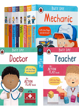 Busy Day 小瓢虫职业认知系列 低幼启蒙翻翻书 早教幼教童书 Ladybird 儿童读物 英文原版 进口图书 2-5岁又日新