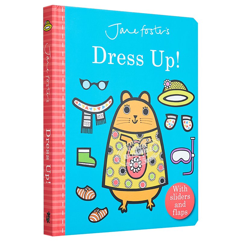 预售 Jane Foster 一起来穿衣 Dress Up 幼儿启蒙推拉机关操作书 美育启蒙 低幼儿童绘本 故事图画书 翻翻页 英文原版
