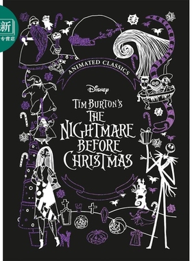 迪士尼布面典藏 圣诞夜惊魂 Disney Animated Classics The Nightmare Before Christmas 英文原版故事书 进口书 又日新