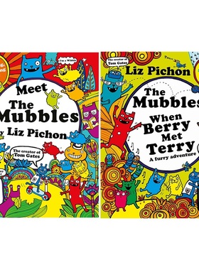 桥梁漫画 微笑岛上的嘻哈一族 Meet the Mubbles 英文原版 儿童绘本故事书 幽默笑话 全彩漫画故事 图画小说 又日新