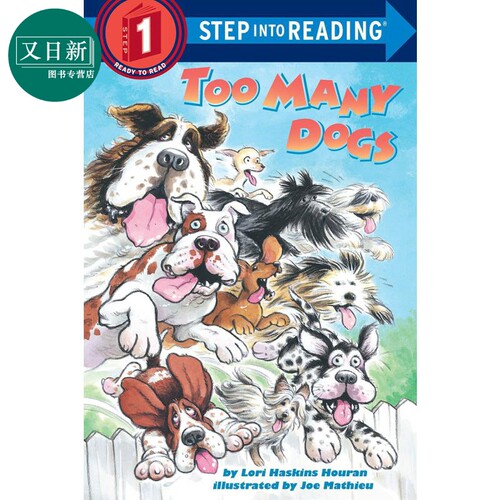 Step into Reading R Step 1Too Many Dogs 兰登阅读进阶1太多狗狗 英文原版儿童绘本 分级阅读 7到12岁 又日新