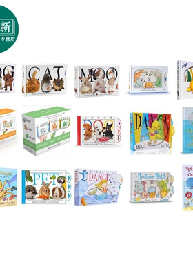 Matthew Van Fleet 马修范韦特启蒙操作书 Animal Trio Moo Cat Dog 动物操作书 纸板书 英文原版 亲子启蒙 0-3岁 又日新