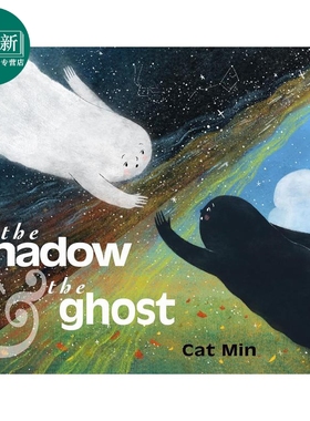 大白朋友与黑色影子 Cat Min The Shadow and the G host 英文原版 儿童绘本 图画故事书 精装精品绘本 进口图书 又日新