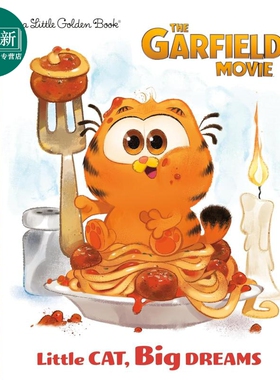 小金书 加菲猫的大理想 Little Golden Book The Garfield Movie Little Cat Big Dreams 英文原版 卡通动画绘本 又日新