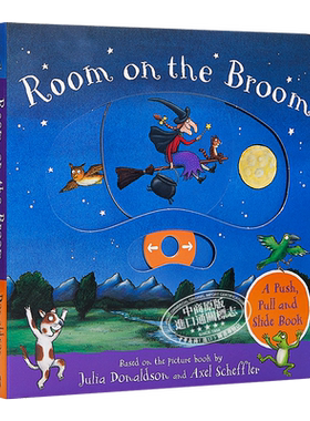 朱莉娅唐纳森 扫帚上的女巫 Room on the Broom 机关操作书 低幼启蒙亲子故事绘本 Julia 纸板书 英文原版 3-6岁