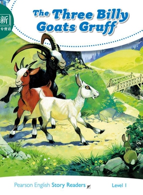 Pearson English kids read 培生小学英语分级绘本1级 三只山羊The Three Billy Goats Gruff蓝思值310L中心词200 又日新
