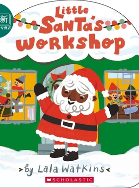 Little Santas Workshop 异形书 圣诞老人的工坊 英文原版进口图书 儿童绘本 纸板书 故事图画书 又日新
